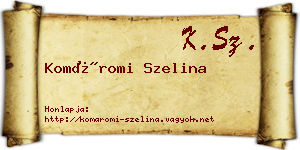 Komáromi Szelina névjegykártya